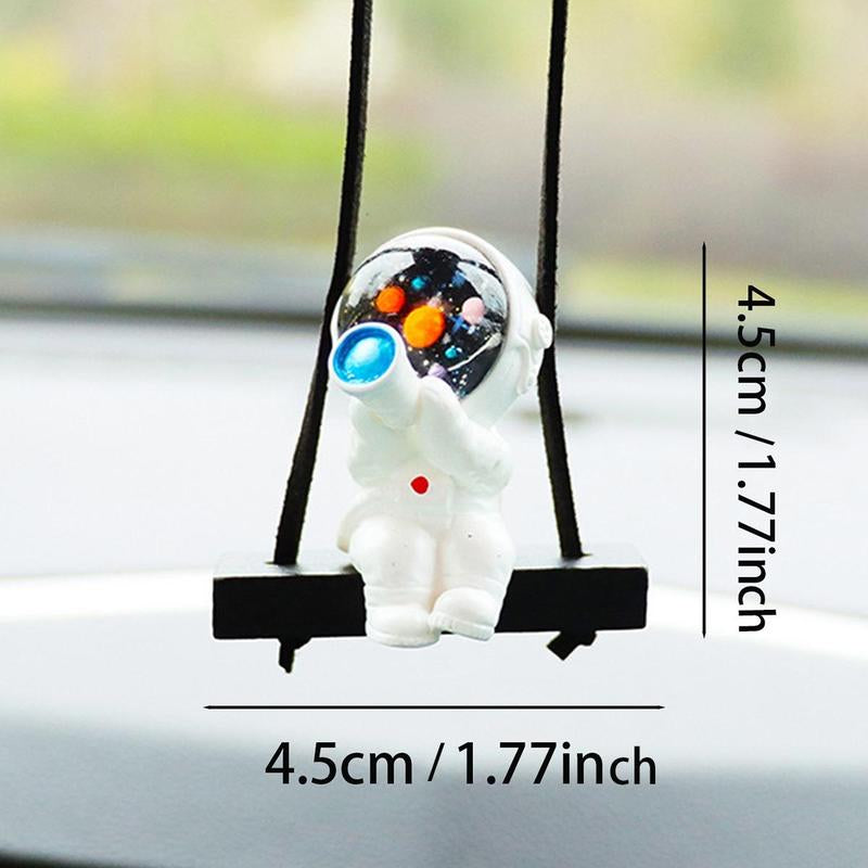 Astronaut & Bench Design Car Hanging Ornament, Creative Cartoon Astronaut Car Pendant, Universal Car Interior Decoration, Ideas Gift, Girl Car Accessories, Car Decor, Car Accessories